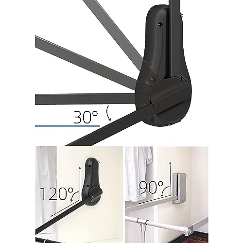 Tringle de penderie rétractable robuste en aluminium avec largeur réglable - 5