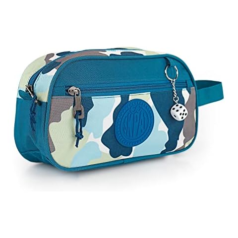 SKPAT - Cosmetic Bags with Zipper, Travel Make up Bag Women - Practical Toiletry Bag for Women - Weekend Makeup Bag for Women, Men, Boys, and Girls - Resistant Wash Bag Women, Cosmetic Bag Brand, Blue Cover