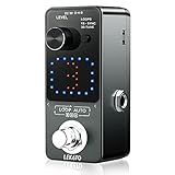 LEKATO Guitar Effect Pedal with Synchronous Recording & Tuner Function Loop Station Guitar Looper Pedal Unlimited Overdubs 3 Loops 18 Minutes Record Time with USB Cable for Electric Guitar Bass