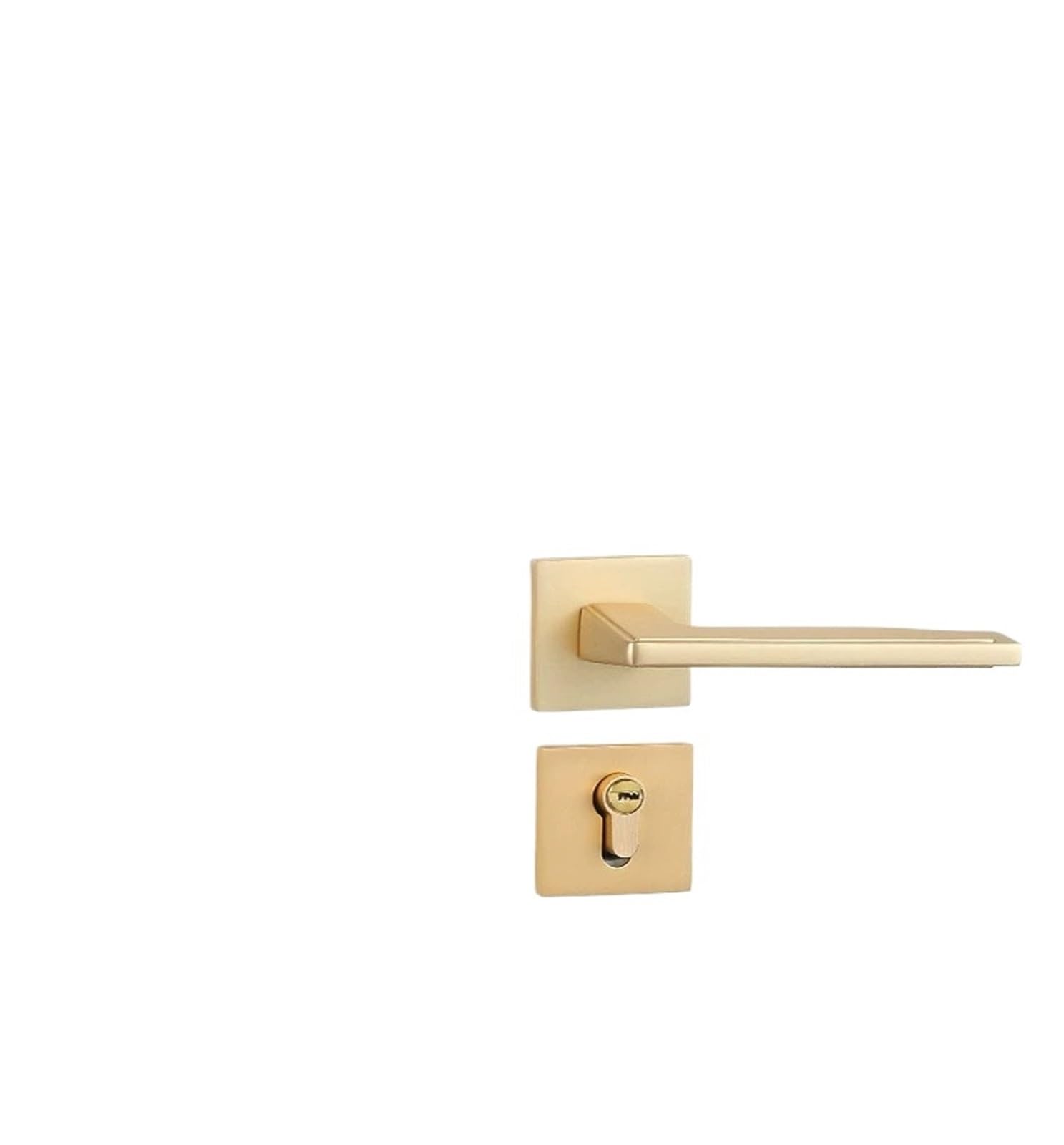 ZONSHJDKR Aluminum Alloy Split Lock Thickened Solid Wood Door Handle Magnetic Silent Modern Simple(Copper 58mm Magnetic)