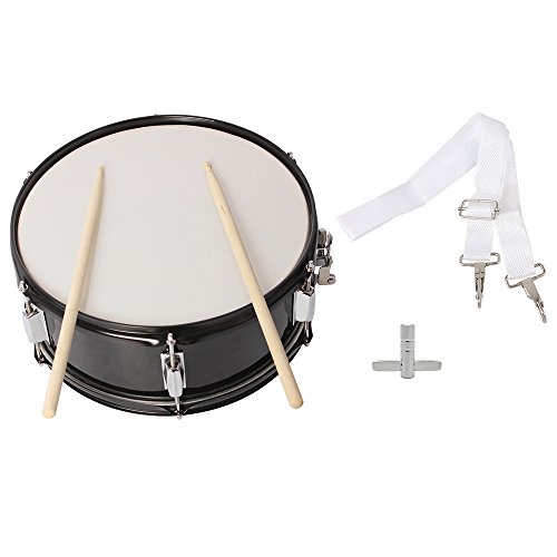 14'' x 5.5'' Portable Snare Drum Set, with Drumsticks Shoulder Strap Drum Key Percussion Instrument for Students Beginners Marching Snare Drum