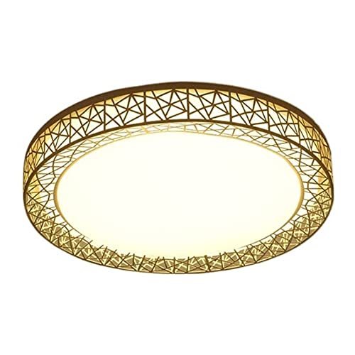 Plafonnier circulaire design nid d'oiseau or pour salon et chambre