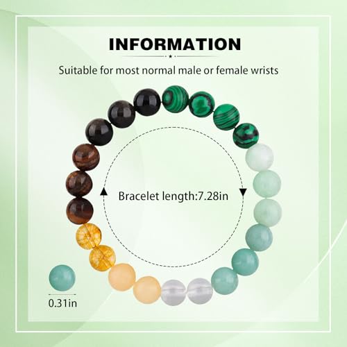 Pulsera de Cristal Sanador de 8 mm Protección y Suerte miniatura 2