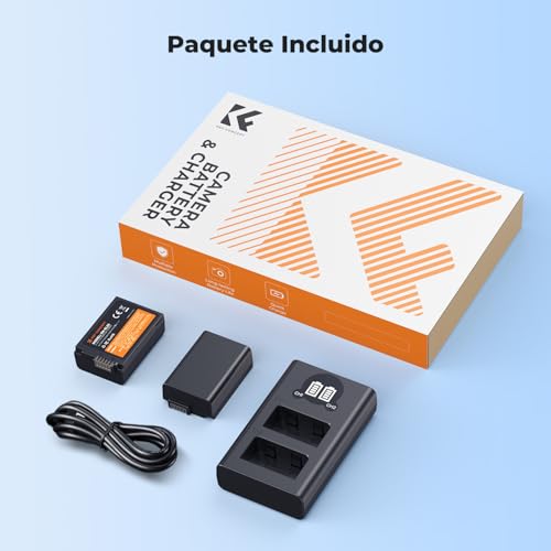 K&F CONCEPT EN-EL25 1350mAh 2 Pack Batería Compatible con Nikon Z50 II, Z30, Z50, Zfc de Repuesto para Cámara y Cargador de Doble Ranura para Monitor LCD - imagen 7