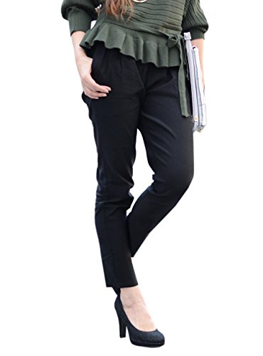 美脚シルエットタックテーパードパンツ 低身長サイズ有