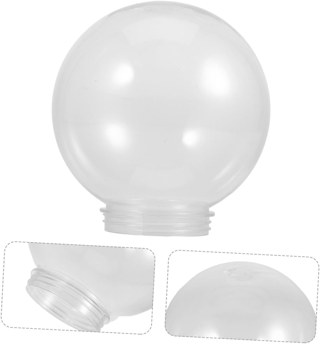 Alipis Acrylic Replacement Globe Sphere Shade for Outdoor Lighting Fitter Opening Elegant Design for Courtyard Garden and Landscape Fixtures