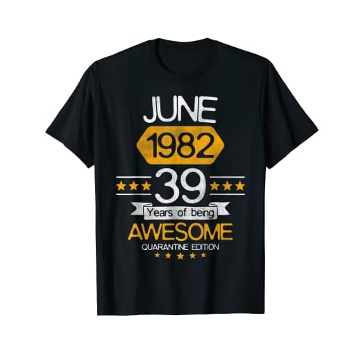 39 Años Regalo Junio 1982 39 Cumpleaños Cuarentena Traje Camiseta