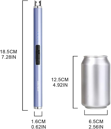 Miniatura 25 de ARECTECH Encendedor eléctrico recargable de plasma de arco, resistente al viento, para velas, cocina, regalo de cumpleaños para mamá, hombres, Negro