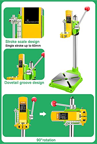 Soporte multifunción para taladro de mesa con tornillo de banco, ideal para perforación y corte auxiliar, mejora la precisión para taladros eléctricos