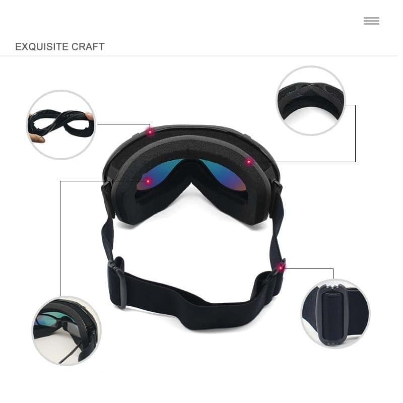 Lunettes de ski coupe-vent pour homme et femme, double pont, anti-buée, anti-reflets, protection UV