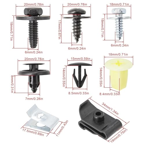 Car Trim Clips Car Under Body Cover Clips Bumper Screws Rivet Fender Trim for Corolla 2009-2013 2011 2012 for XD 2008-2014 2013(50PCS)(60pcs)