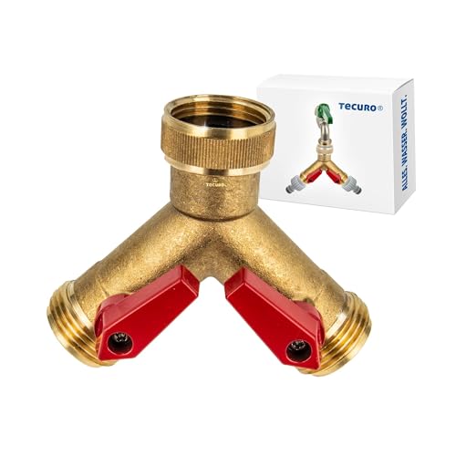 Tecuro, 2-way y-distributor, 1 inch, with stopcocks for taps and valves