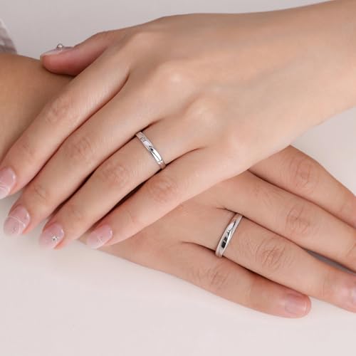 Bague ajustable mariage en argent pour couple solution taille parfaite - 4