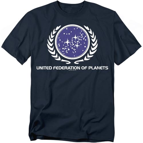 Star Trek United Federation of Planets T Shirt (X-Large) Navy