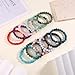 SAMOCO 12PCS 8mm Natural Crystal Bracelets for Women Men Semi-Precious Gemstone Beaded Bracelets Round Beads Gemstones Stretch Yoga Bracelet
