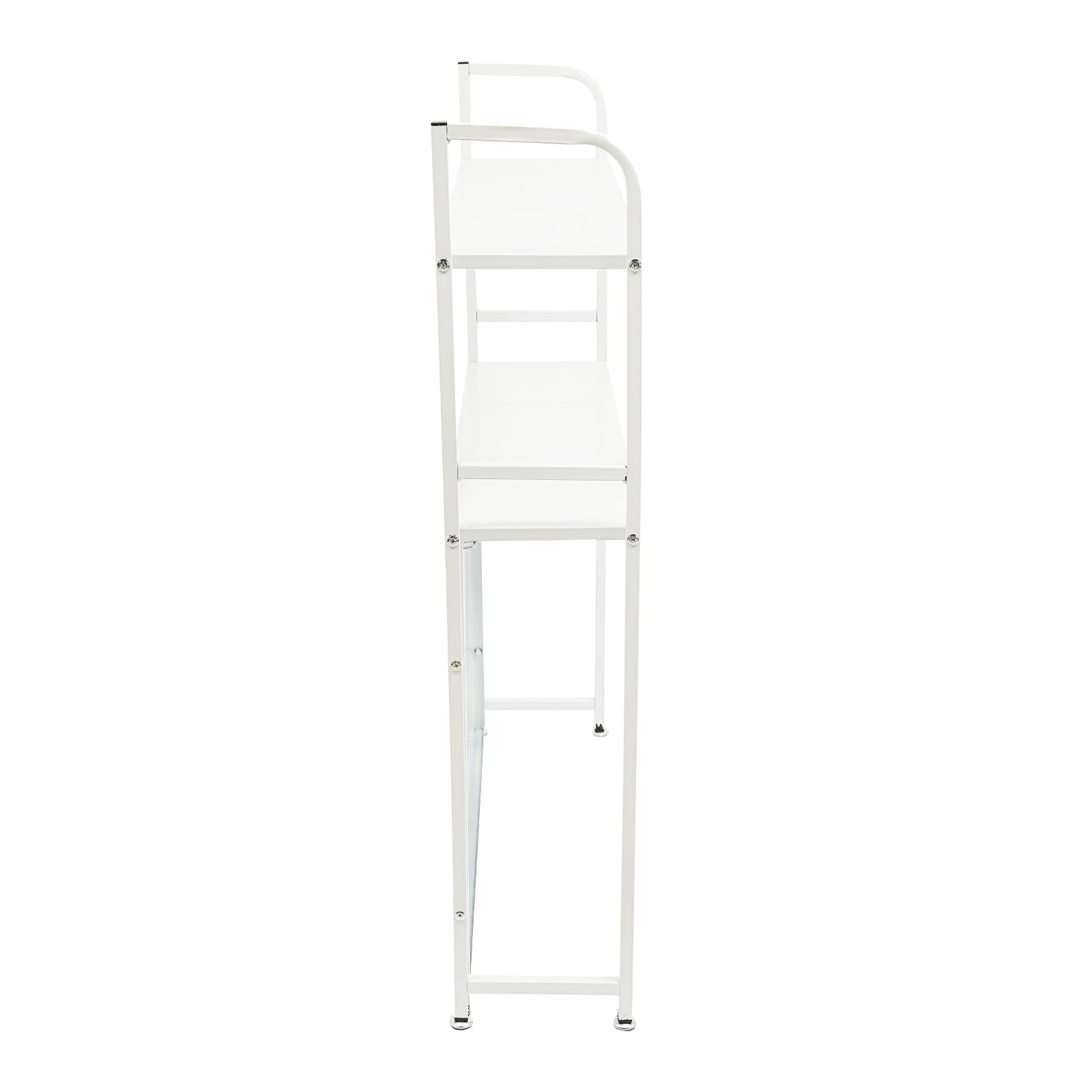 Organizer da scrivania in metallo, a 2 piani, multiuso, con fori e ganci, per riporre libri, materiale da ufficio, documenti, 75 x 20 x 98 cm