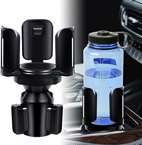 Cup Holder Expander for Car with Adjustable Holder & Base, Matching with Yeti 14/24/36/46oz Ramblers, Hydro Flask, Nalgene, Hold 2.5"-5.1" Large Bottles Mugs Food Drink, Universal Fit Car Cup Holder