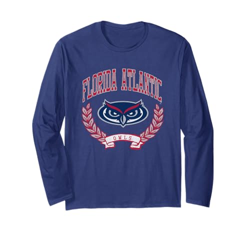 Florida Atlantic Owls Victory Vintage Navy Long Sleeve T-Shirt