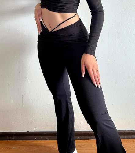 BYDIVA 2021 Fashion Bandage Fit Drawstring Straight Leg Comfy Pants3