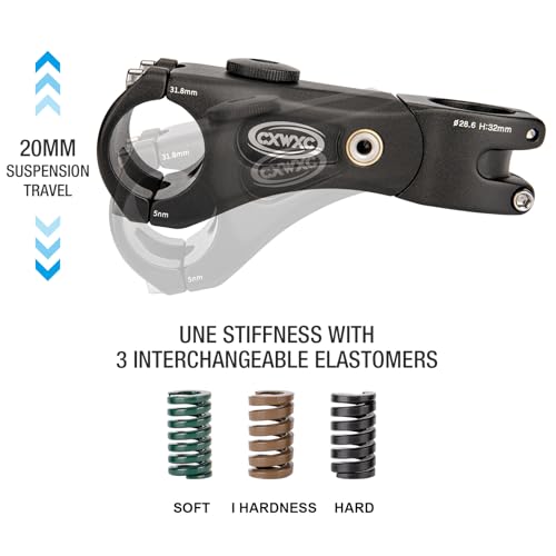 CXWXC Suspension Bike Stem - 100/135mm Bike Stem Riser for Handlebar - ShockStop Bike Handlebar Riser Extender for Mountain Gravel Road City Bicycle (31.8 x 110mm)