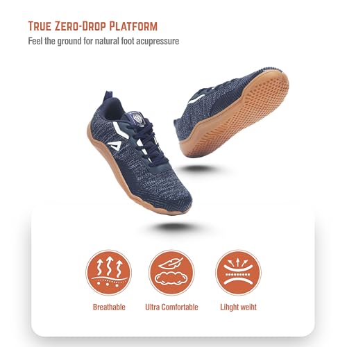 Image of Impakto Core Step Barefoot Shoes for Men | Lightweight & Breathable | Ideal for Training, Running on Soft Ground, Workout & Yoga | Minimalist Zero-Drop for Natural Movement | Anti-Skid & Rubber Sole