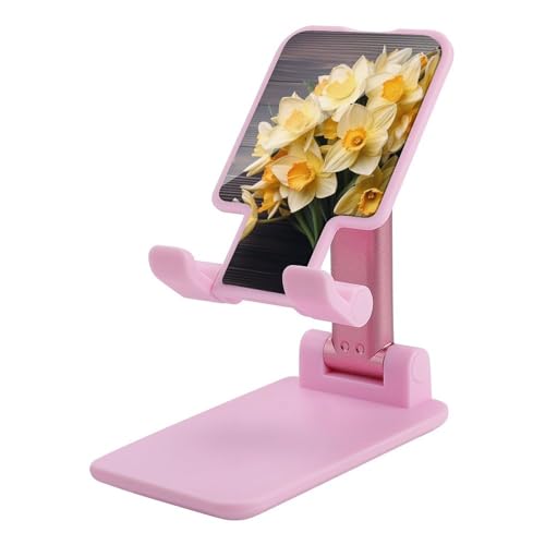Support de téléphone réglable jonquilles pliable pour soulager les cervicales sur le bureau