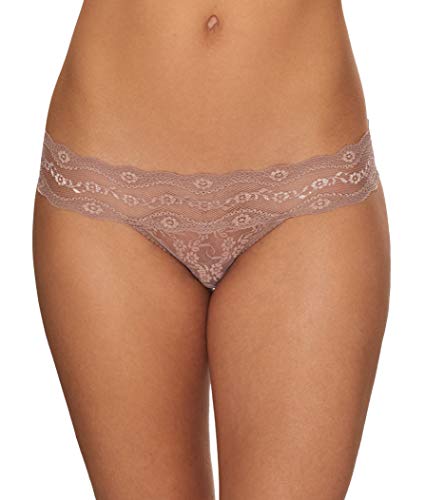 b.tempt'd by Wacoal Women's Lace Kiss Bikini Panty Underwear, Antler, XL