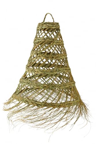 HERSIG - Lampara Techo Colgante - Lampara Esparto - Tulipas Lamparas - Lámpara Colgante Artesanal Estilo Rústico - Ideal Para Salon, Comedor o Dormitorio - 50cm