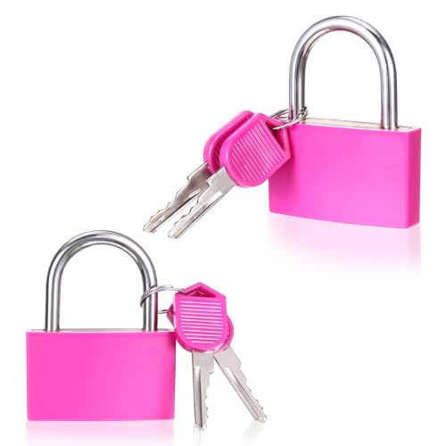 Lnngub 2 Pack 42mm Large Key Lock for Locker, Gate, Sheds, Storage Unit, Fence, Toolbox