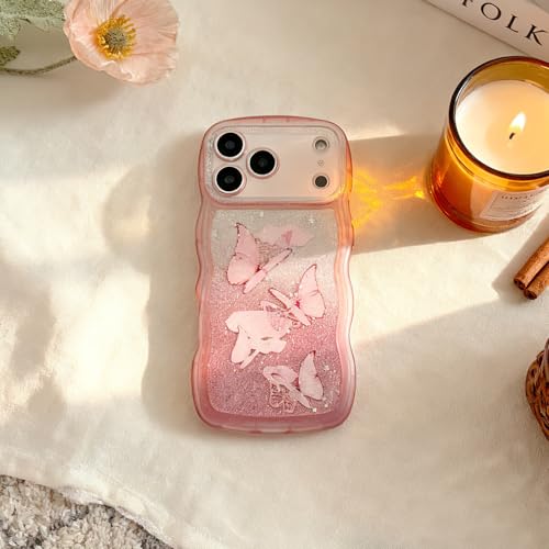 Coque 17 Pro Max carte pailletée rose, le cadeau idéal