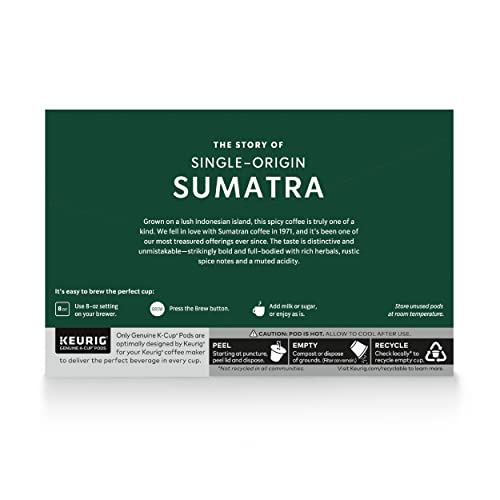 Starbucks K-Cup Coffee Pods, Dark Roast Coffee, Sumatra for Keurig Brewers, 100% Arabica, 6 boxes (60 pods total) - image 8