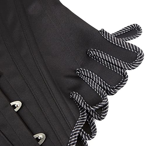 Women Push Up Corset Bustier Top Vintage Corsets Waist Cincher Body Shaper Tank Tops, Black, Large #TOP6