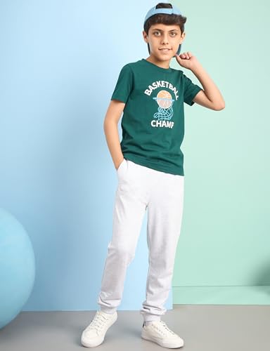 Image of Amazon Brand - Symbol Boys 100% Cotton Graphic Printed Half Sleeves T-Shirt | Age 6-14 Years (Available in Combo Pack of 3 and 5)