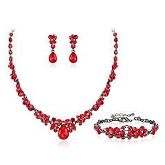 Pierced Earrings_Red Black-Tone