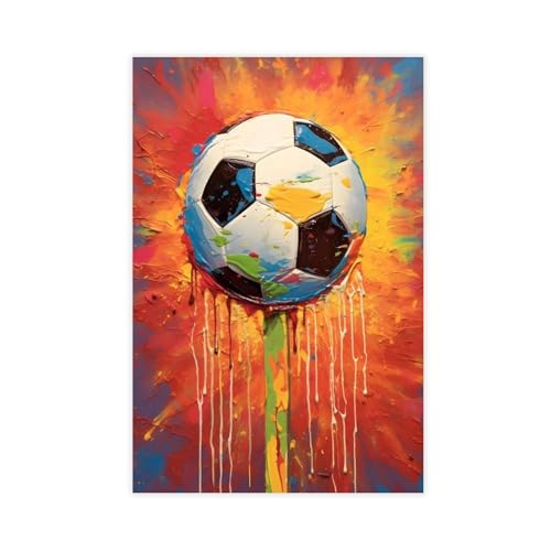 Tableau graffiti de football pour raviver un mur blanc de salon ou chambre