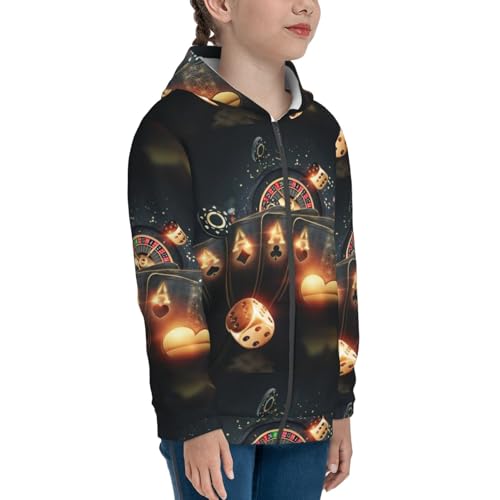 Creative Casino Kids Pullover Hoodies Boys Zip Up Sweatshirts Girls Athletic Clothes with Pocket4