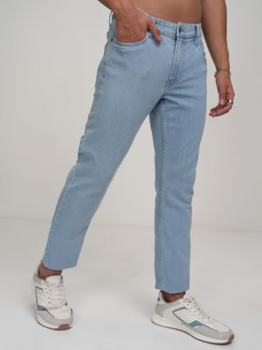 Image of Highlander Mens Tapered Fit Denim Jeans for Man| Regular Length|Mid-Rise|Stretchable Fabric for Comfort fit| Jeans for Man | Men Jeans