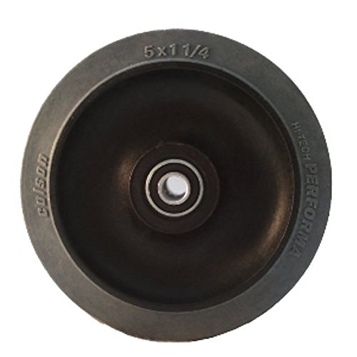 5" x 1-1/4" (5AAS) Anti-Static Gray TPR on Polyolefin Wheel, 325 lbs Capacity