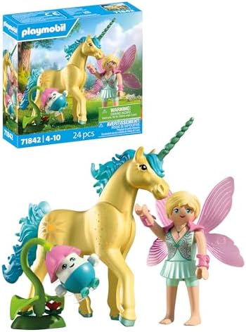 PLAYMOBIL | Magic Unicorns | Sammeleinhorn Sonnenscheinblüte mit Fee | Fantasievolles Spielset für Einhornfans | Mit magischen Details Kinder ab 4 Jahren | 71842