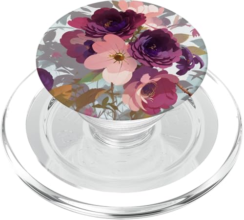PopGrip pour MagSafe à motif fleur violet foncé idéal pour vos selfies quotidiens