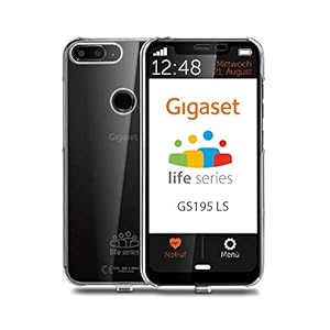 Gigaset GS195LS Smartphone für Senioren Made in Germany mit 3GB RAM ohne Vertrag – mit individuellem Startbildschirm, Notruffunktion, extra großer Ziffern- und Textanzeige, Titanium Grey
