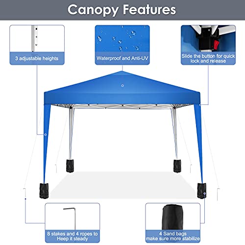 Pavillon Tooluck 3x3m faltbar, wasserdicht, Popup Bierzelt