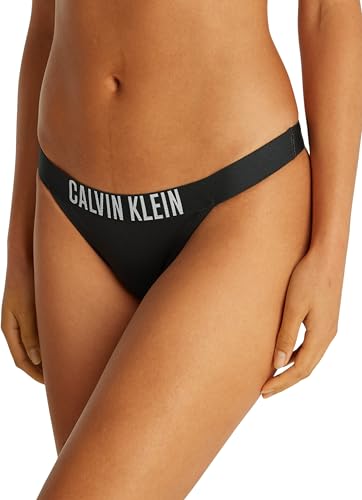 Calvin Klein Donna Slip Bikini Brazilian Con Fascia Con Logo, Nero (Pvh Black), S - 3