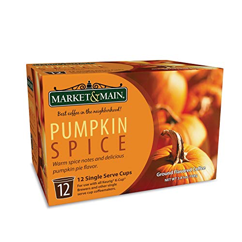 Market & Main OneCup, Pumpkin Spice, Compatible with Keurig K-cup Brewers, 12 Count