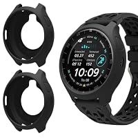 GIOPUEY Silicone Cover per Amazfit Balance, [2 Pezzi] Morbido TPU Silicone Case Protettiva, Ultra-Sottile, Amazfit Balance Custodia - Black