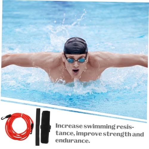 Banda de resistencia para natación con cinturón acuático rojo miniatura 7