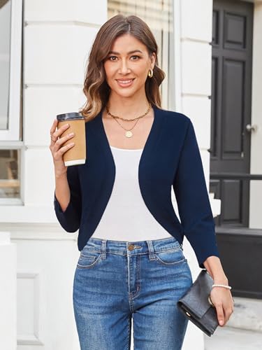 Image of Belle Poque Womens Bolero Shrug Cropped Cardigan