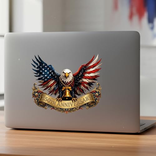 Image of 2-Piece USA 250th Anniversary Patriotic Car Decal