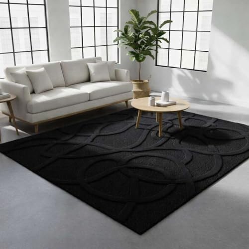 New Zealand Wool Area Rug, Hand Tufted Soft Textured Carpet