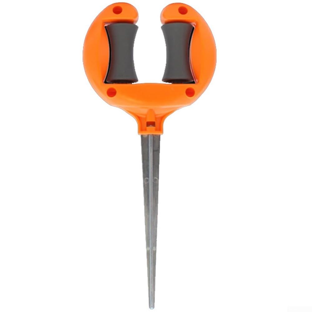 Heavy Duty Garden Hose Holder for Wall or Fence, Plastic Hose Positioner Guide to Organise Outdoor Watering Equipment, Space Saving Design for Yard Storage, Orange(Red and orange)